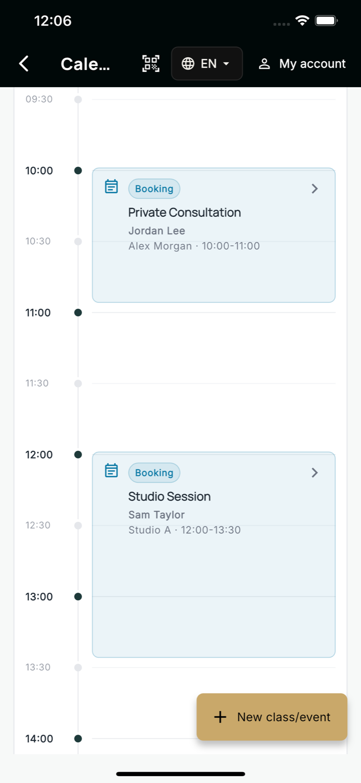 Panel y agenda del negocio en Lortivo
